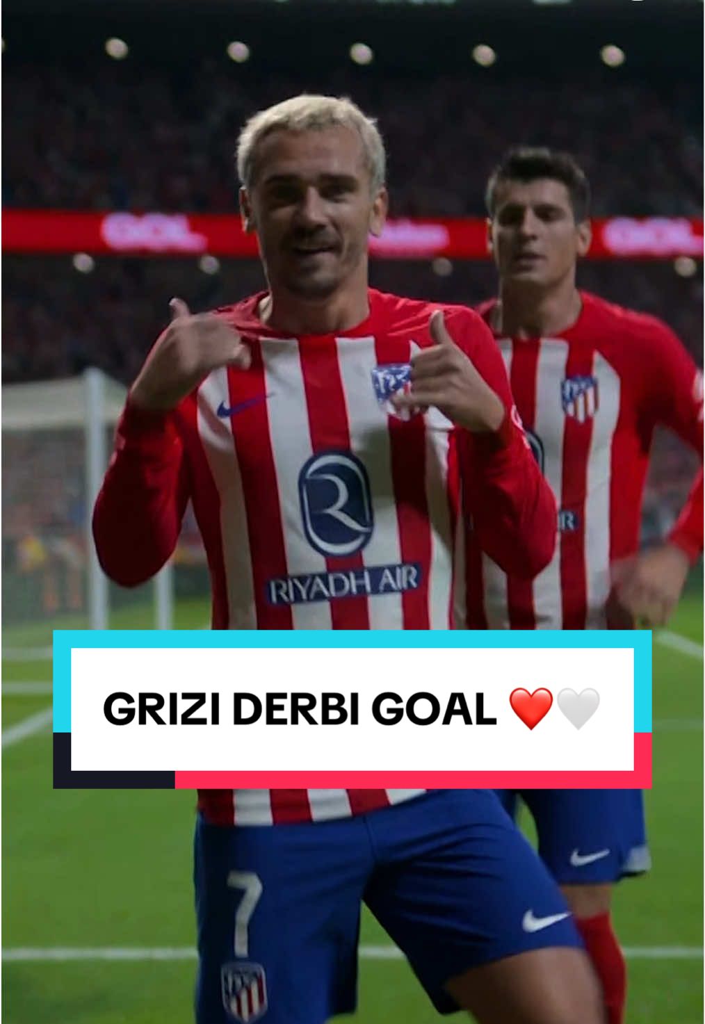 This Grizi goal in the derbi ❤️🤍 #atleticodemadrid #LALIGA #griezmann #footballtiktok #goals 