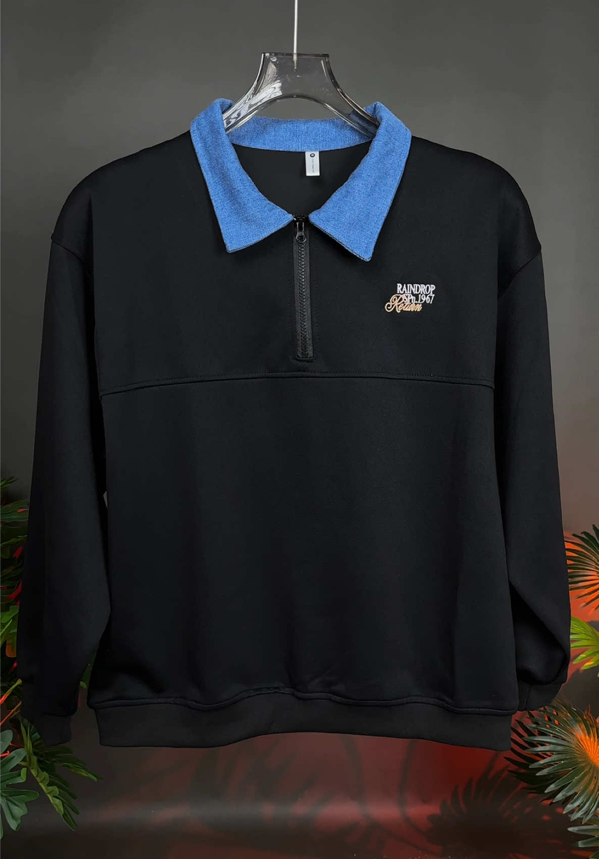 NEW 2025] Áo Sweater Cổ Polo Nam/Nữ Local Brand HEAVEN .Chất Liệu Nỉ 2 Da Phối Jean Dày Dặn Không Nhăn  #heavenboutique #review #reviewchanthat #thoitrang #tiktokshop 