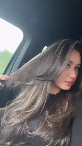 A fresh blow out on my first wash after a touch up 🤍