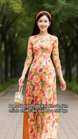 Áo dài nữ hoa nhí lụa nhật in 6D #haohao #aodaithietkedep #aodailuanhatin6D #aodaicaocap #aodaicotronsangtrong 