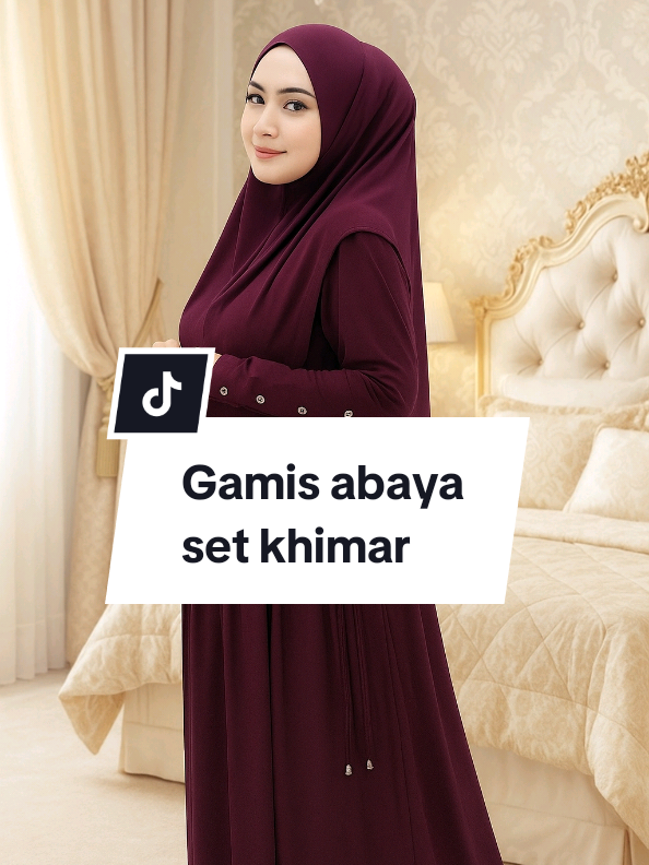 Gamis abaya set khimar terbaru 2025 #gamis #abaya #dress #daster #hijab 