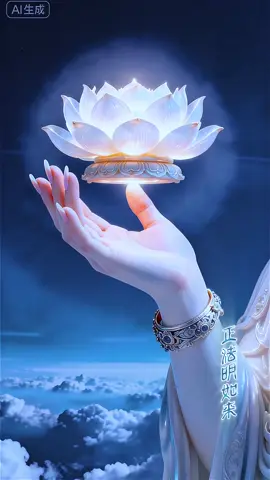 #南无阿弥陀佛 #观世音菩萨#ai #见者好运连连#video 观音送莲🙏🙏🙏