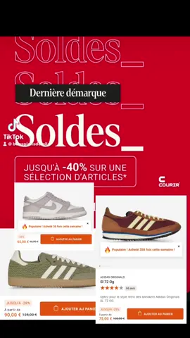 BONPLAN magasin Courir dernière démarque jusqu’à 40% sur des marques de basket  .en magasin et sur le site  . #bonplan #basket #courir #adidas #newbalance …