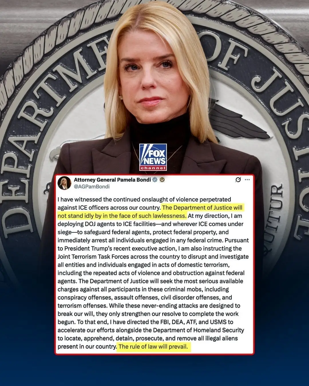 “The rule of law will prevail.