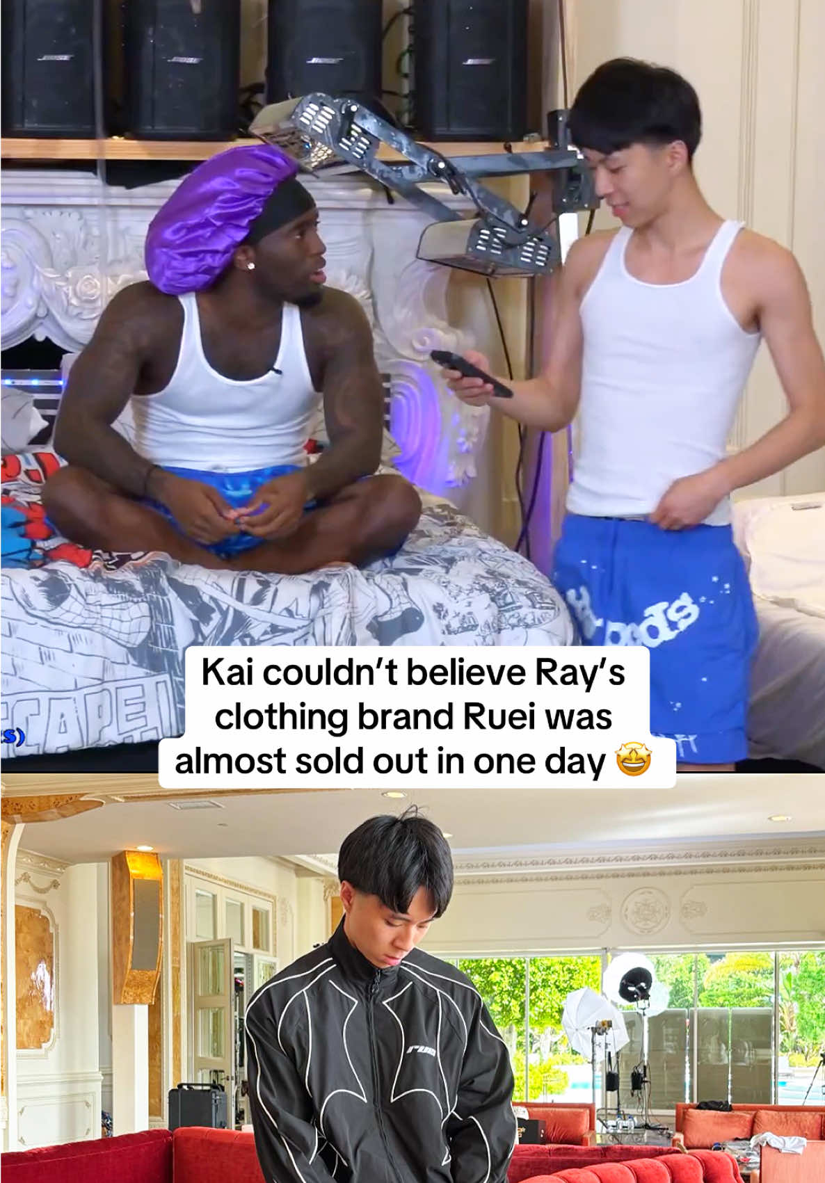 Ray’s clothing brand Ruei is taking off Kai is so proud #ray #kaicenat #mafiathon3 #fyp #viral @Kai Cenat @Ray 