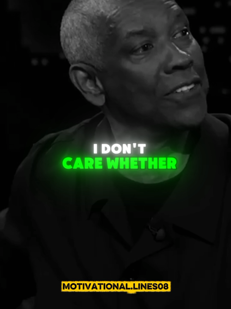 I Don't Care Whether #denzelwashington #dailymotivationalquotes #success #denzelwashingtonspeech #inspirationalquotes #motivationalquotes #motivation 
