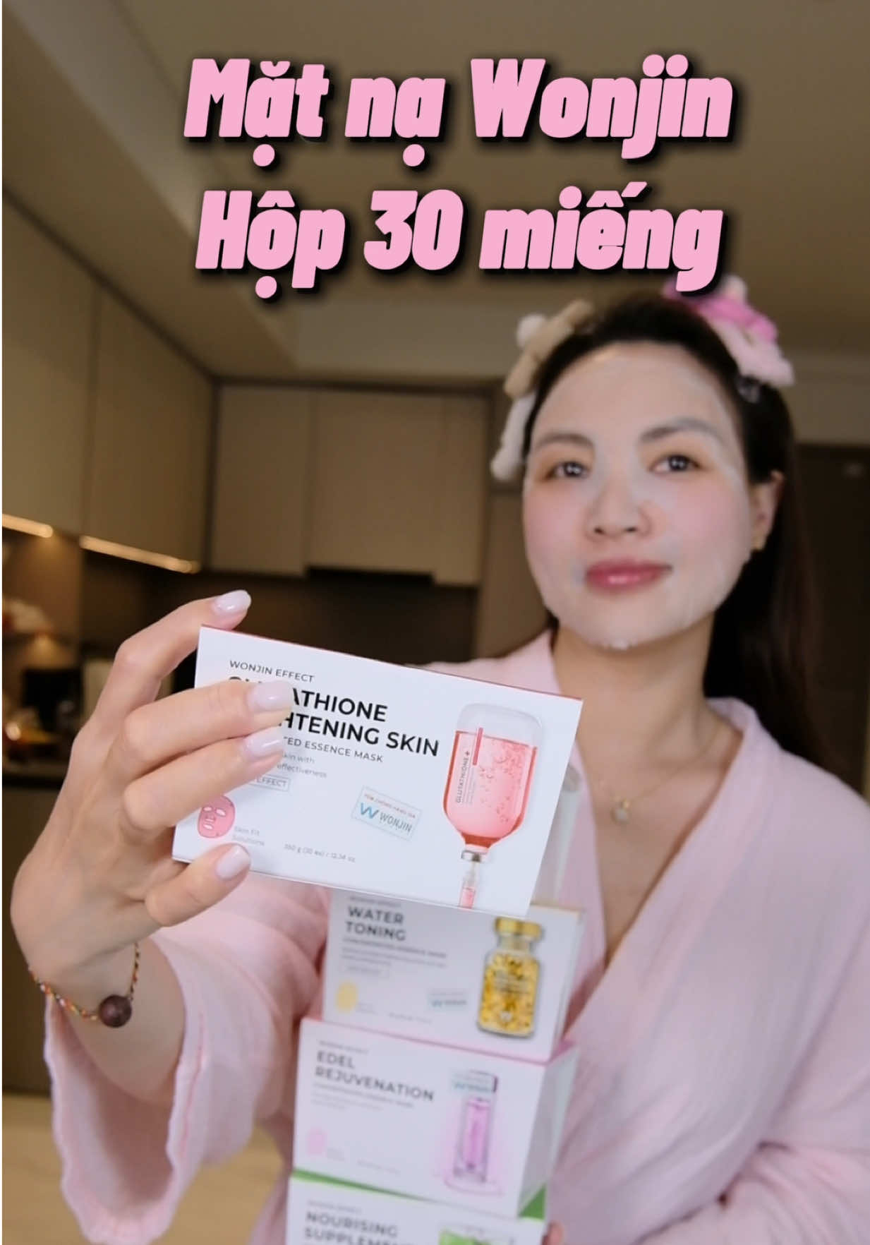 Ce nào đắp nạ thường xuyên thì cứ rinh hộp 30 miếng nạ #Wonjin đắp nè. Tinh chất vừa đủ nhé mà đắp y như nạ miếng zá 1/2 thui. #matnawonjin #goclamdep #reviewskincare #trankimdung 