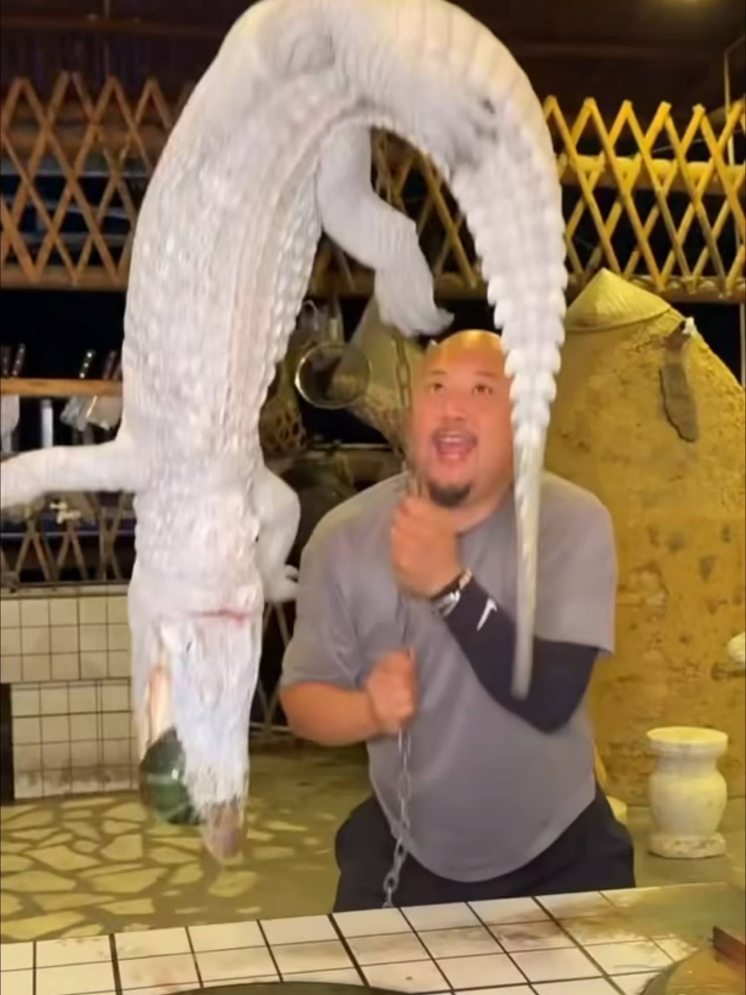 Have You Ever Tried Eating Crocodile? 🐊🍴 #ExoticFood #CrazyEats #FoodieAdventure #UnusualDishes #MustWatch