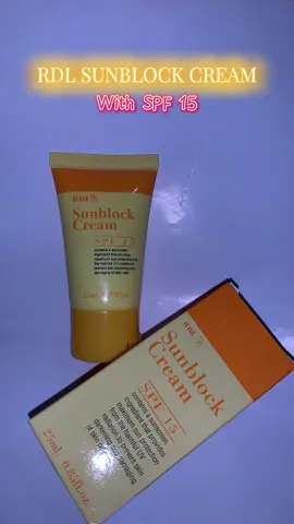 RDL SUNBLOCK CREAM with spf 50💛🧡#sunblock #TatakRDL#withspf50 #RDL #checkoutnasayellowbasket🛒👇💛 #