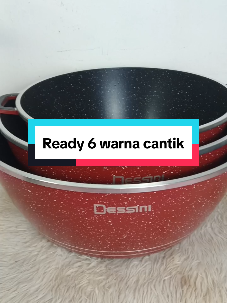 Periuk rendang dessini 3pcs dah ready 6 pilihan warna cantik² #dessini #dessinicookware #dessinioriginal #periukrendang #periukdessini 