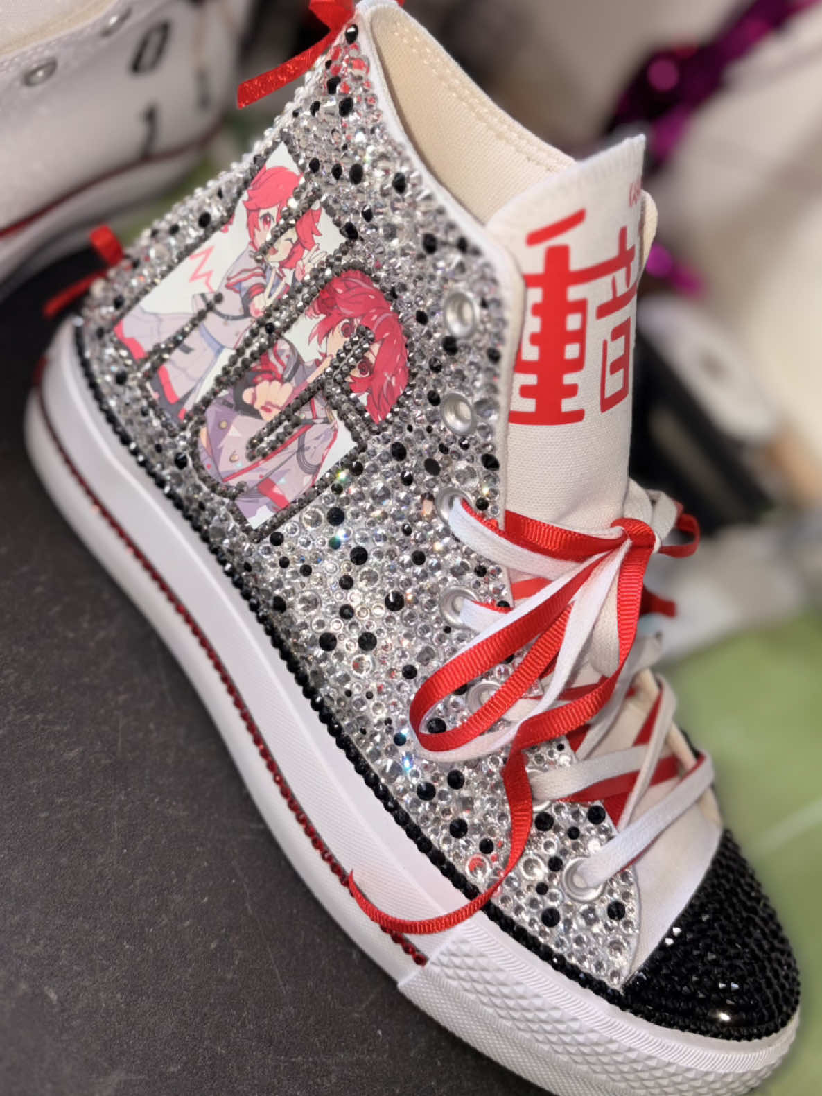 This wasn’t an easy order lemme just say that. But …. #CustomsByDaj #Anime #KasaneTeto #Bling #Fyp 