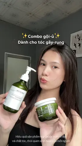 Combo gội-ủ Chân ái cho mái tóc khô xơ và hay gãy rụng#chamsoctoc#daugoithaoduoc#review#xuhuong   