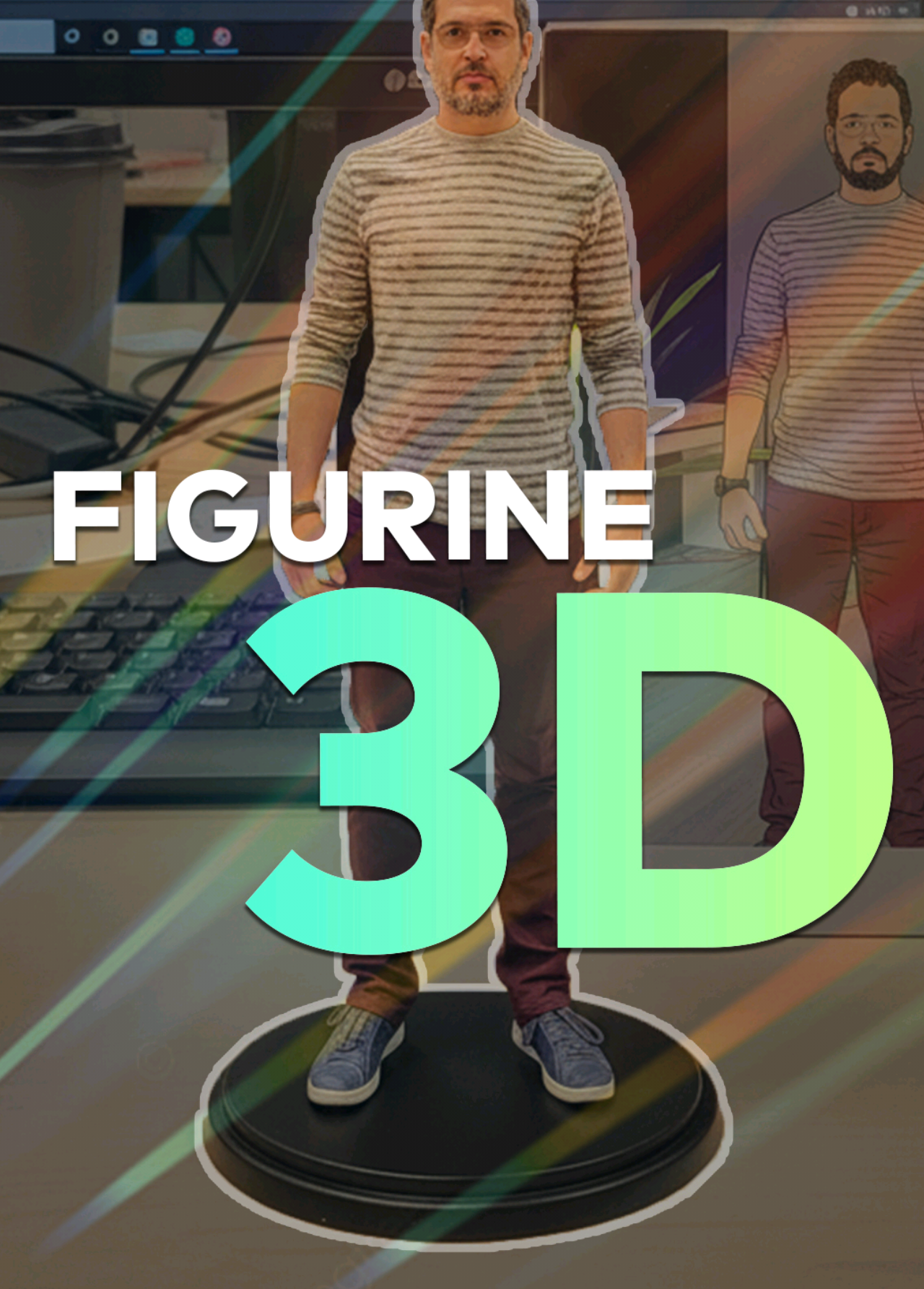 J'ai demandé à l'IA de créer une figurine de moi-même... et le résultat est bluffant ! 🤖 #FigurineIA #Gemini #Filmora #IA