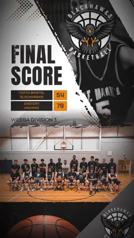 Season opener ✅ Our Men’s team — made up of 95% U18s — stepped up against Easton Raiders in WEBBA Division 3 for our debut season. It was a great opportunity for the lads to settle into the league, and once they found their rhythm they showed they had every right to be here. An outstanding final quarter was a real highlight and a glimpse of what this group can do 🦅 Final Score: Blackhawks 54 – Raiders 79. We didn’t get the win… but we didn’t really lose either. The lads gained valuable experience, proved they can compete, and we couldn’t be prouder of how they represented the club. We stay humble as we build for what’s ahead — and we can’t wait to face them again later in the season 🦅🏀 Let’s go Blackhawks!!  #Blackhawks #Basketball #BlackhawksBasketball #BasketballLife #WEBBA #MensBasketball #Grassroots #BristolBasketball #bristol #TakeFlightWithUs #BritishBasketball #UKBasketball #BallUpUK #BritishHoops #HoopsUK #BasketballUK #BritishBallers #UKHoopers #BallIsLifeUK 