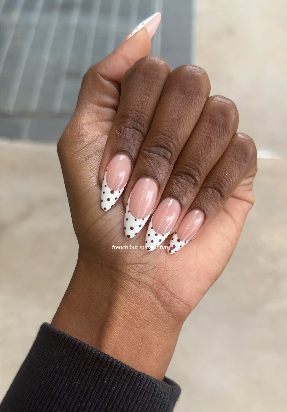 I will do french tip till the day I die but I had to make these fun for my birthday! #frenchtipnails #birthdaynails #vacationnails #polkadot #simplenails @Nail Muse 