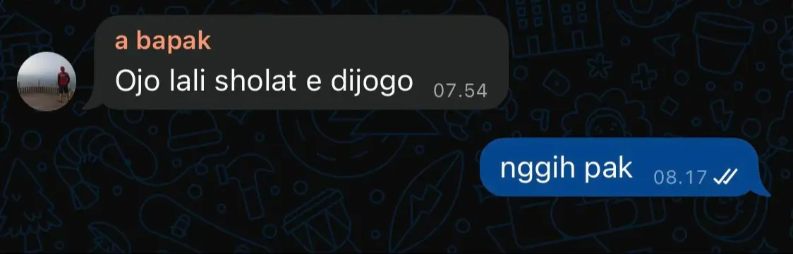 nggih pak siap, kulo jogo sholat e🙏🏿