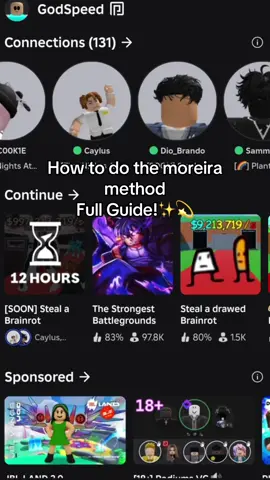 Moreira Method Full Guide! #stealabrainrot #moreira #method #secrets #guide 