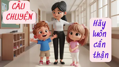 Dạy trẻ kỹ năng sống thông qua câu chuyện: hãy luôn cẩn thận #giaovienmamnon #kynangsong #giaoductreem #hayluoncanthan#hoccunghai 