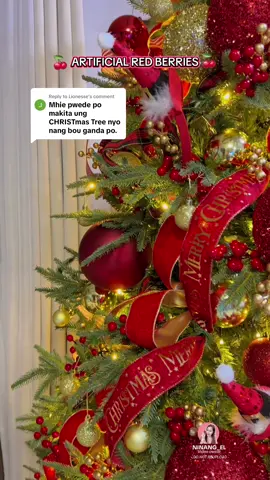 Replying to @Lionesse level up your christmas tree by adding artificial red berries ❤️  #artificialredberries #christmasdecor #christmastree #christmasballs 