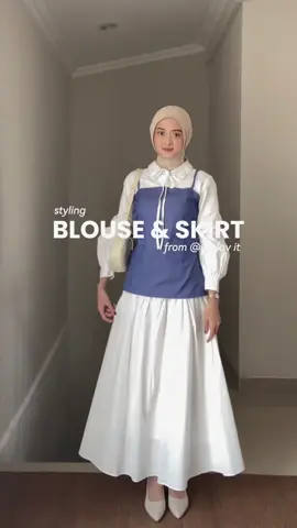 blouse sama skirt nya gemeccc bgt dari @Welavit 🤍✨