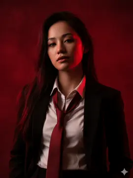 1. Open Gemini.   2. Choose a photo then paste the prompt.   Make this photo match the following text: Ultra-realistic 8K portrait, standing against a deep red background. She/He has sharp facial features, messy styled dark hair, and a confident, slightly intense expression. She/He is wearing a black suit jacket over a white dress shirt with the collar slightly open, paired with a neat red striped tie. Dramatic red and black lighting highlights the contours of his face, jawline, and neck, creating a cinematic, powerful, and moody atmosphere. #gemini #capcut #ai 