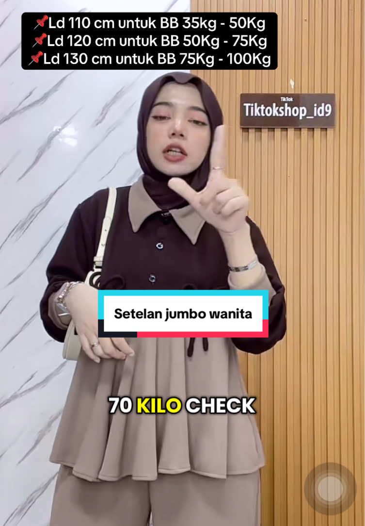 Tampil stylish dengan ziva set, bahan knit adem banget. Ready 3 pilihan ukuran 😍🥰 #OOTD #oneset #fypシ゚ #affiliate #setelanjumbo 