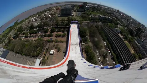 POV: you’re dropping in on the world’d biggest ramp and breaking two world records 🛹@Sandro Dias  🤝 @Prada  #redbull #givesyouwiiings #prada #pradalinearossa #skateboard