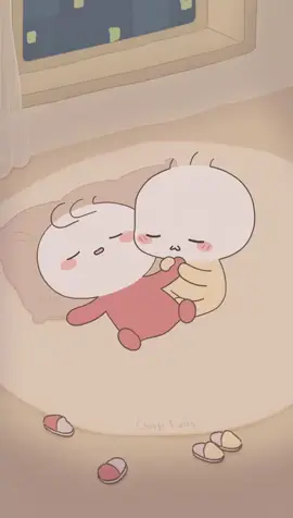 Warm nights 🫂❤️ #Love #comfort #cute #animation #chippitwins 