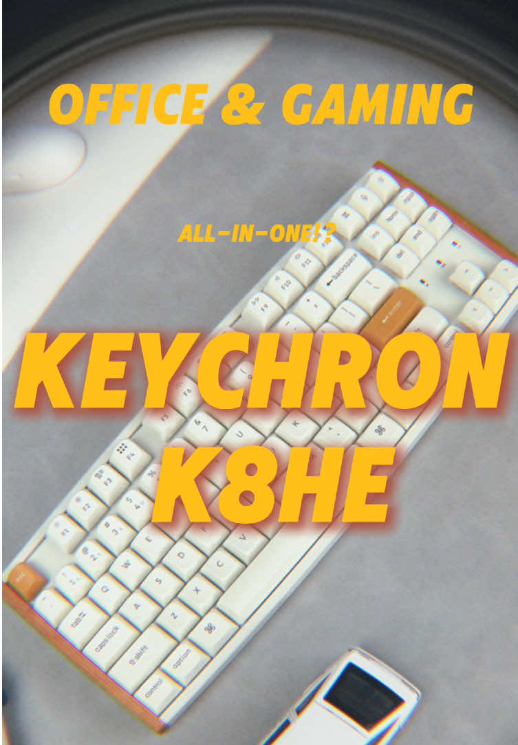Office or Gaming? Why not both!?  #keychron  #mechkeebs  #keyboardasmr  #beautifulthings  #keebtok  #creamykeyboards  #desksetup  #techsetup  #keychronk2he #Lifestyle 