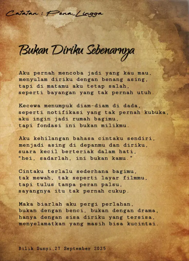 #Sajakpuisi  #prosa  #Senandika  #Syair  #fyp  @Lingga 