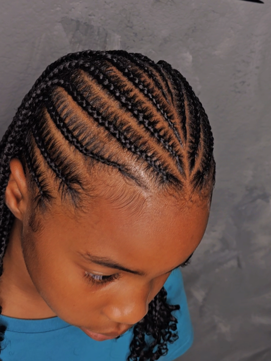 Tribal braids made kid-friendly 🌸 Neat, stylish, and protective Fort Worth Kid Tribal Braids that keep your little one looking cute + confident! #KidTribalBraidsFW #FortWorthKidsHair #LittleQueensBraids #KidsProtectiveStyles #DFWHairBraider