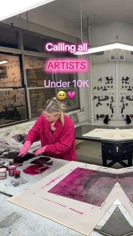 Artist follow train 💗 Find your tribe 🥹 #artistunder10k #fyp #arttok #artistsoftiktok #printmakersoftiktok 
