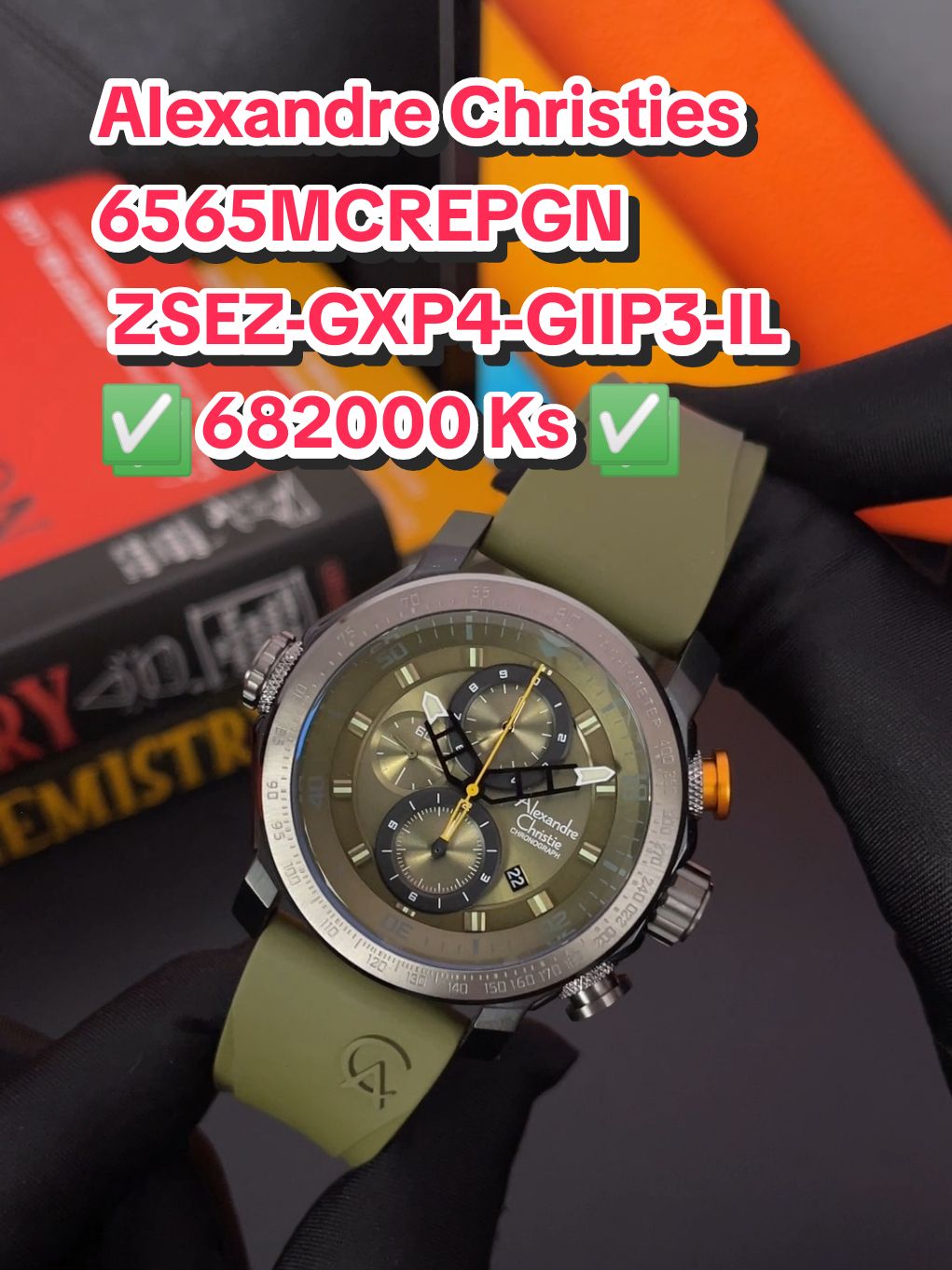 Alexandre Christies 6565MCREPGN  ZSEZ-GXP4-GIIP3-IL:A1:B0:L0 ✅ 682000 Ks ✅ Case Size : 45 mm Water Resistance : 3 ATM #alexandrechristie #နာရီ #chronograph #နာရီချစ်သူများအတွက်တင်ပေးလိုက်ပြီနော် #queenmyanmar 