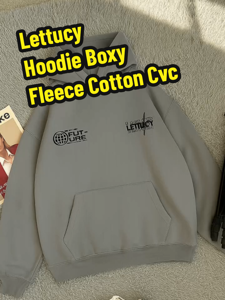 Lettucy - Hoodie Boxy Fleece Cotton Cvc #hoodie #lettucy #hoodieoversize #rekomendasihoodie #masukberanda 