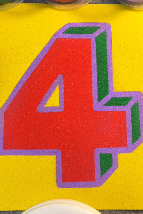 444#number #yellow #relaxing #sandcoloring 