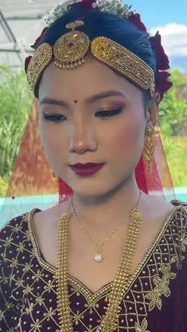 My pretty bride thank you for choosing on your big day!! ✨👰  #bride #bridalmakeup #glambysrishti #gurungbride #bridesofsrishti 