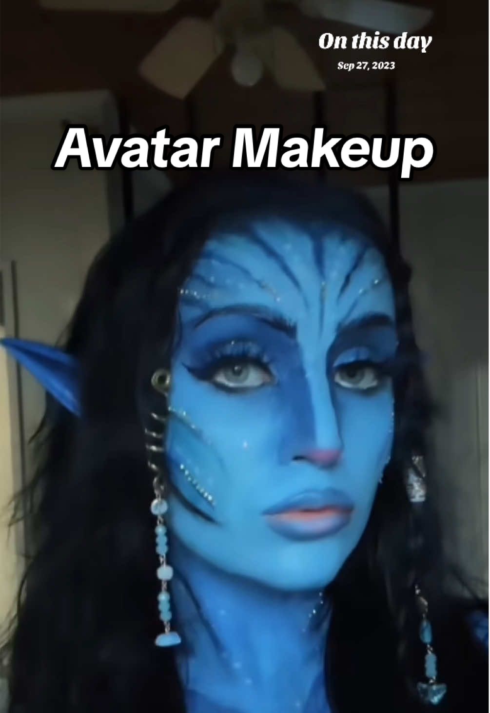 Avatar makeup I did two years ago! #avatar #avatarmakeup #halloweenmakeuplook #sfxmakeup #onthisday 