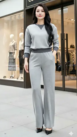 Bộ đồ thu đông Cao cấp, chất liệu mềm mịn, thoáng mát, không bai xù. #bomacnhatrungnien #thoitrangnu #xuhuong #trending #macxinhmoingayy 