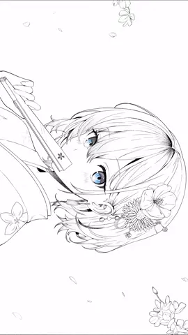 Anime Girl In Kimono Monochrome Live Wallpaper🤍🤍🤍 #whitegirl #animegirl #livewallpaper #whiteeyes  #foryou 