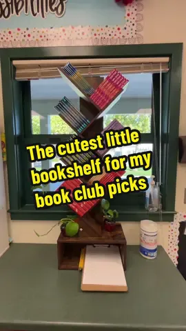 spend so much time in my classroom, so I want it to feel like home. 🪴📚 This cute little bookshelf is perfect for showing off the books we’re reading for book club, and I love how it adds such a cozy, personal touch. It’s functional and stylish — the perfect little offset piece to make the classroom feel warm and inviting. ✨ #TeacherLife #ClassroomDecor #CozyClassroom #BookClubBooks #TeacherTikTok    teacher bookshelf, classroom decor, cozy classroom, book club books, teacher life finds, classroom library ideas, back to school teacher