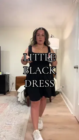 The cutest little black dress - really good quality and super flattering on my postpartum body 🫶🏼 #momfashion #fallfashion 