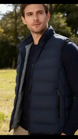 Men's Solid Color Sleeveless Puffer Vest - Trendy, Comfy, Warm Zip-up Vest - Lightweight Down Filling - For Winter Outdoor Activities - Perfect Gift for Men Men's Formal Business Ves