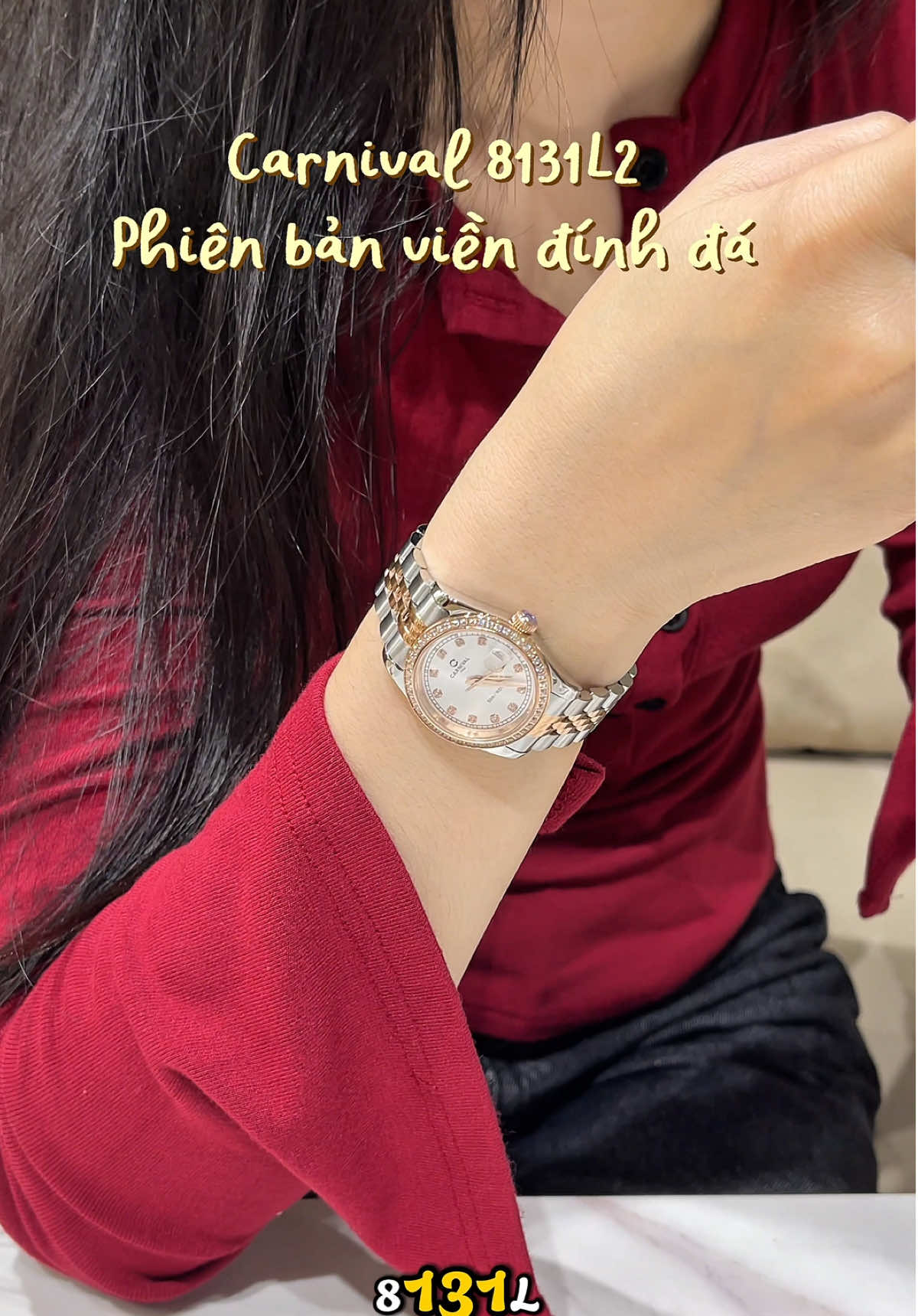 Carnival 8131L2 viền đính đá ✨ #thachtaynho #carnival8131l2 #carnival8131l #donghocarnival #donghonu 