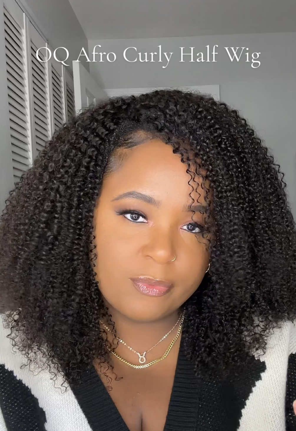 Annie, are you okay? 👀 I loveeeee a good half wig and this Afro Curly half wig by OQ Hair is so beautiful and easy to install 💗😍 @OQHAIR @oqhairshop @oqhairofficial #oqhair #halfwig #diyhair #afrocurlyhair #smoothcriminal 