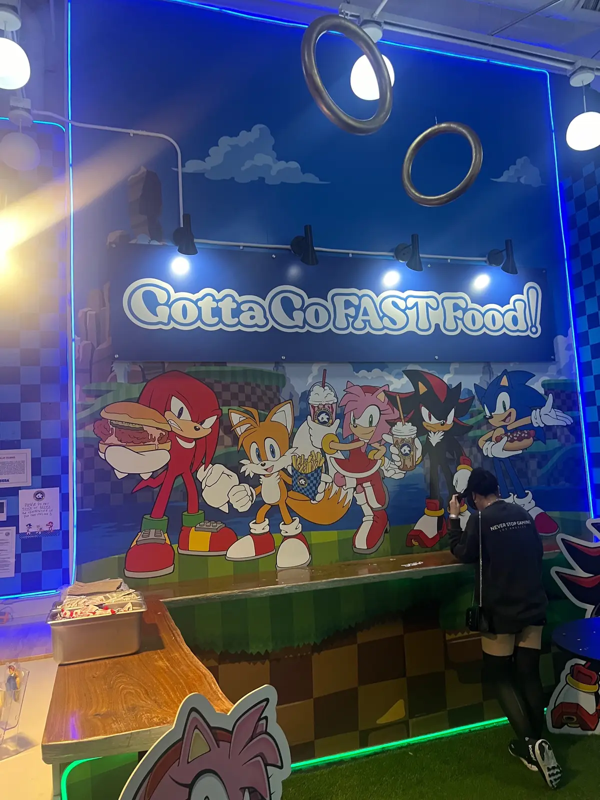 When I went to San Diego had to check out the Sonic the Hedgehog Cafe … 
