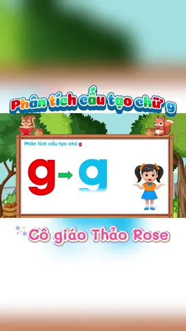 Phân tích cấu tạo chữ g#dayhocsangtao #tieuhoc #giaovien #Tientieuhoc #mamnon 