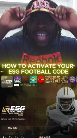 “How To Activate Your ESG FOOTBALL Code”🫡✍🏾 #esg #esgfootball #nfl #football #fyp 