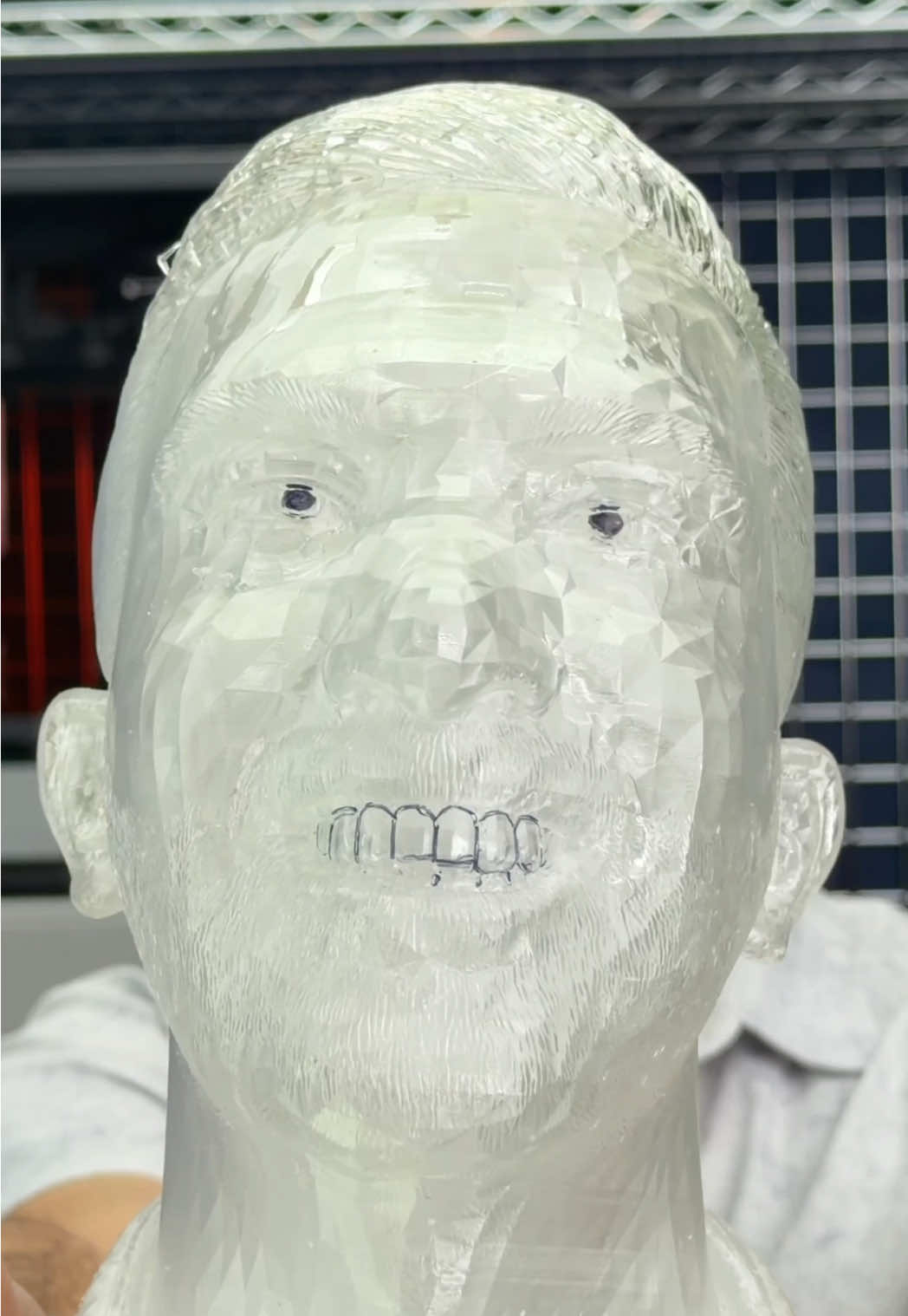 LIFE-SIZE HEAD with Hitem3D I used AI to create a life-size model of my head on Hitem3D, and then 3D printed it on my Form 4L. Website ►  https://www.hitem3d.ai/?sp_source=actionbox  #DIY #engineering #Hitem3D #project #ai        