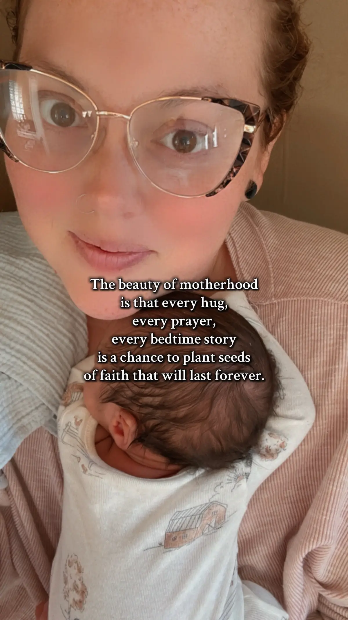 The beauty of motherhood is that every hug, every prayer, every bedtime story is a chance to plant seeds of faith that will last forever. 🌿 Holding him in my arms, my newborn at the the time (now 7 months) has taught me daily that it’s not the perfect moments that shape us, but the faithful ones. May this day be a reminder: God uses the ordinary—late night feedings, gentle lullabies, whispered blessings—to grow something eternal. Motherhood may change us, but these moments help us to mold into women of faith, purpose, and how to put of trust in God. 🙌🏽 For those watching, may you feel seen, loved, and encouraged in your own journey of motherhood. 🤎 #parentsoftiktok #motherhoodjourney #viralmoments #christianmom #newbornbaby 