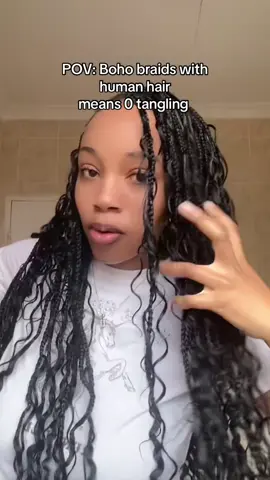 I got these bundles from @Amazon BIZVUS Human braiding hair for boho braids   #hair #braids #hairstyle #bohobraids #humanhair 